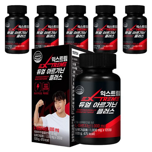 익스트림 듀얼 아르기닌 플러스 1000mg, 120정, 6개