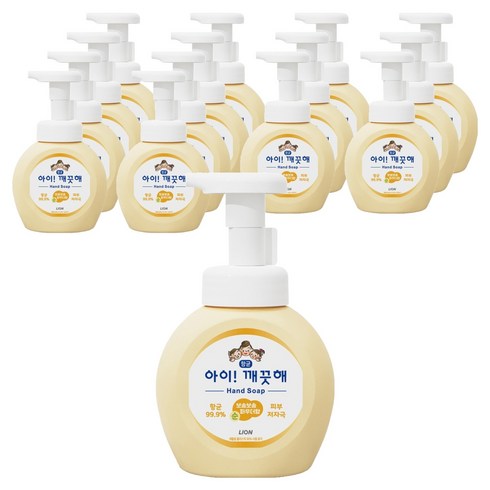 아이깨끗해 핸드워시 순 보송보송 파우더향, 250ml, 15개