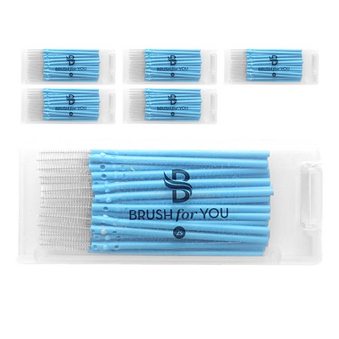브러쉬포유 치간칫솔 SS + 케이스, 6세트, 50개입