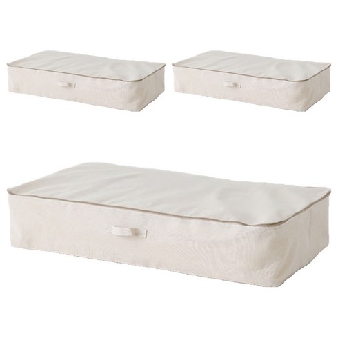 마켓비 RINEN 패브릭 수납함 100 x 55 x 19 cm KS1061STB, 베이지, 3개