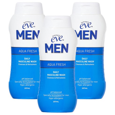 썸머스이브 맨 아쿠아 프레쉬 데일리 머스큘린 워시, 3개, 237ml