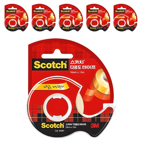쓰리엠 스카치 다용도테이프 디스펜서 581 18mm x 15m, 6개, 6개