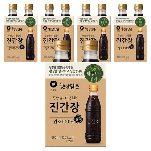 햇살담은 두번달여 더 진한 진간장 골드, 500ml, 10개
