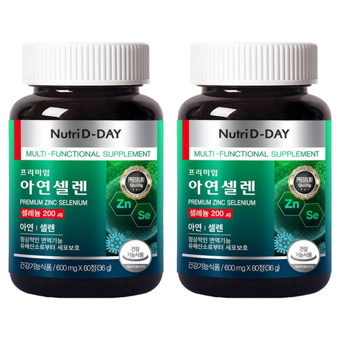 뉴트리디데이 프리미엄 아연 셀렌, 2개, 60정
