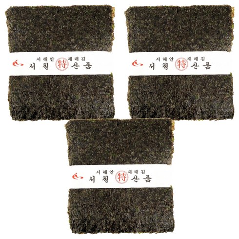 광천김 곱창김 100매, 250g, 3개