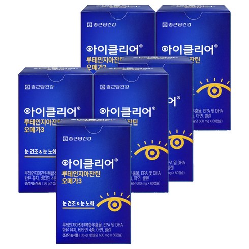 아이클리어 루테인 지아잔틴 오메가3, 60정, 6개
