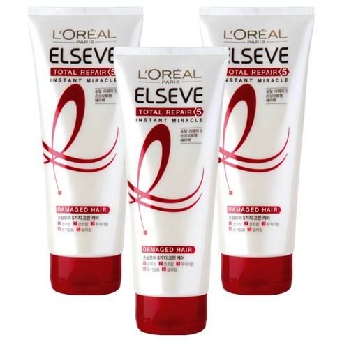 로레알파리 엘세브 토탈 리페어 5 인스턴트 미라클 헤어팩, 170ml, 3개