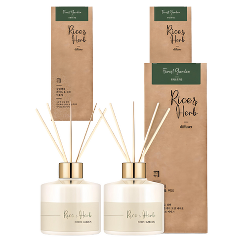 살림백서 라이스 앤 허브 디퓨저, 포레스트가든, 200ml, 6개