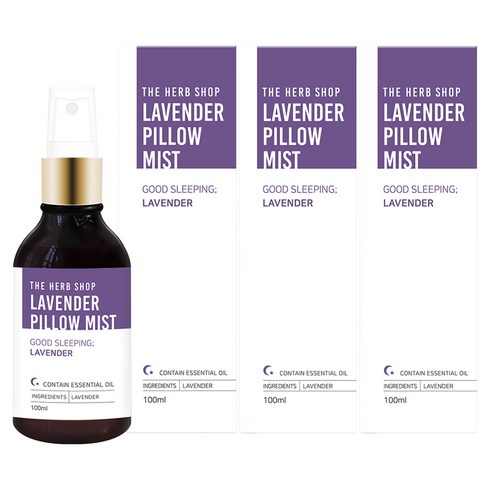 더허브샵 필로우 미스트, 3개, 100ml, 라벤더
