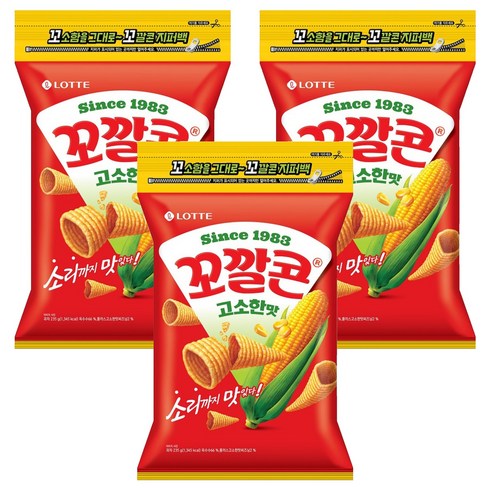 꼬깔콘 고소한맛, 235g, 3개