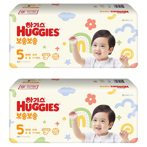 하기스 보송보송 밴드형 기저귀 남여공용, 5단계, 80매