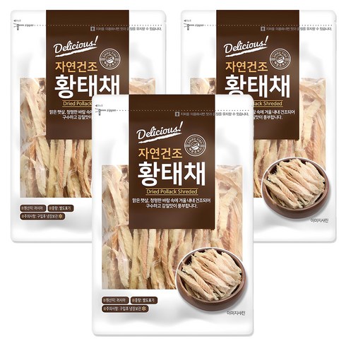 해맑은푸드 황태채, 400g, 3개