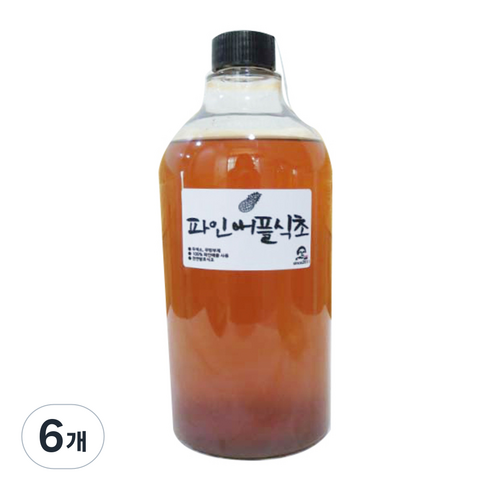 발효순이 파인애플식초 가당, 1L, 6개