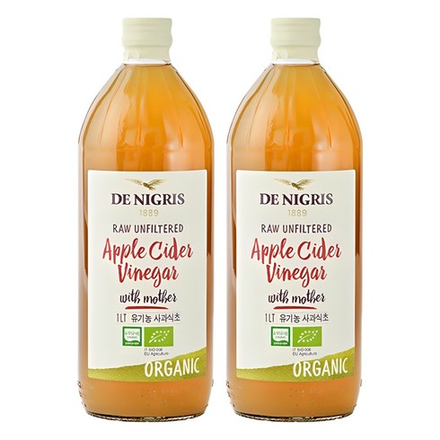 데니그리스 유기농 사과식초, 1L, 2개