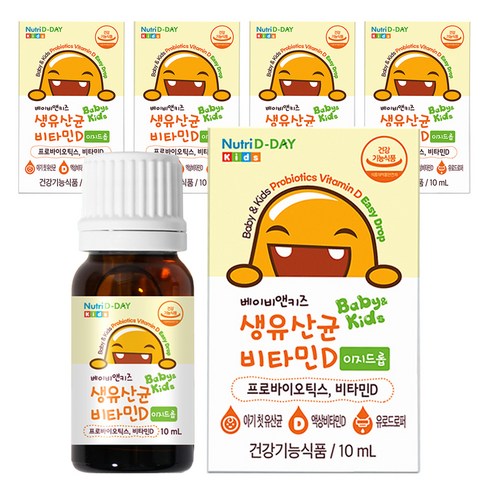 뉴트리디데이 베이비앤키즈 비타민D 이지드롭 생유산균, 10ml, 5개