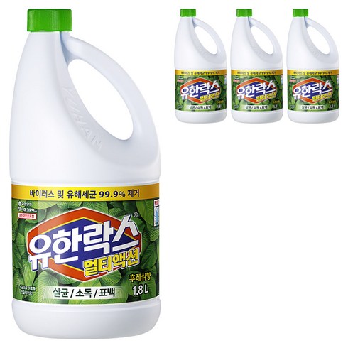 유한락스 멀티액션 후레쉬, 1.8L, 4개