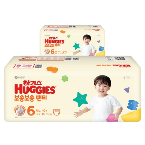 하기스 보송보송 팬티형 기저귀 공용, 6단계, 80매