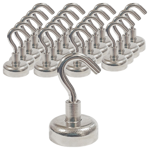 코지파파 초강력 고리 자석 후크 고리형 20mm, 실버, 20개