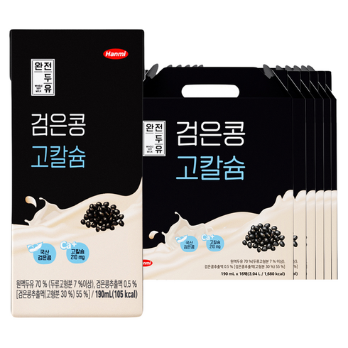 완전두유 검은콩 고칼슘, 190ml, 96개