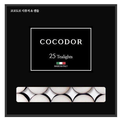 코코도르 티라이트 캔들, 코튼플라워, 10g, 25개