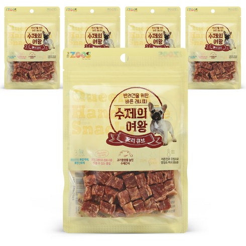 더주스 수제의여왕 반려견을 위한 바른레시피 간식, 오리큐브, 70g, 5개