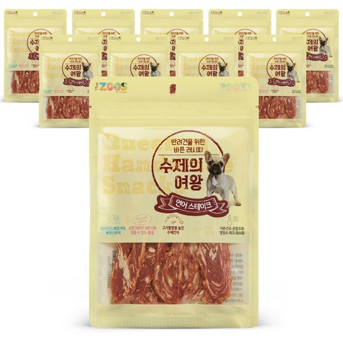 더주스 수제의여왕 반려견을 위한 바른레시피 간식, 연어스테이크, 70g, 10개
