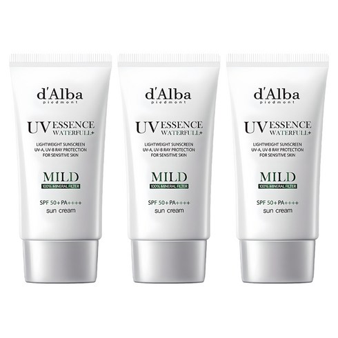 달바 워터풀 마일드 선크림 SPF50+ PA++++, 50ml, 3개