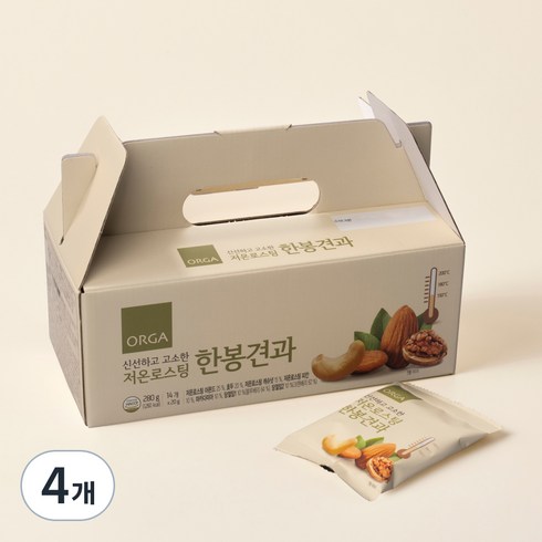 올가홀푸드 신선하고 고소한 저온로스팅 한봉견과, 280g, 4개