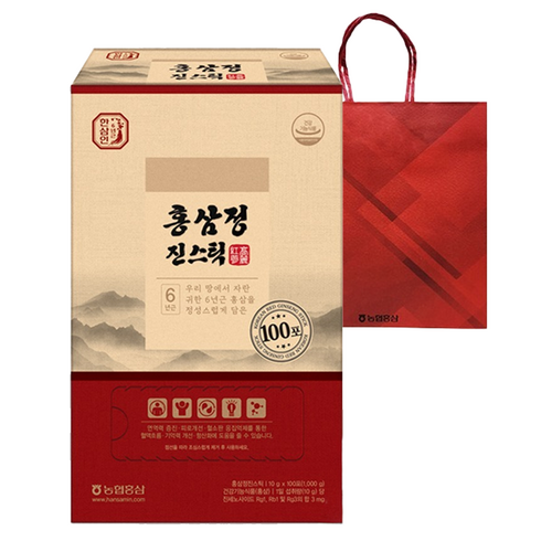 한삼인 홍삼정 진스틱 100p + 쇼핑백, 1kg, 1개