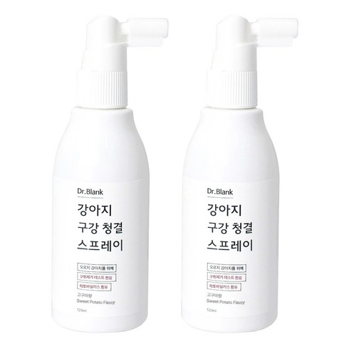 닥터블랭크 강아지 구강 청결 스프레이 고구마향, 120ml, 2개