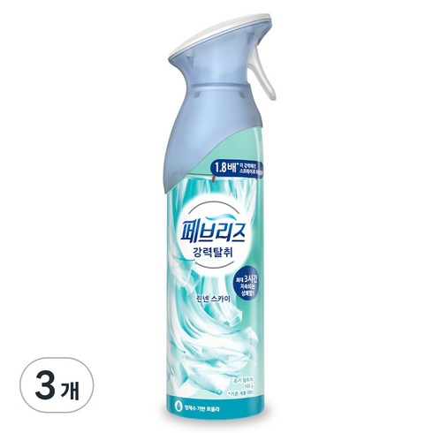 페브리즈 에어 린넨 앤 스카이 실내 탈취제 본품, 165g, 3개