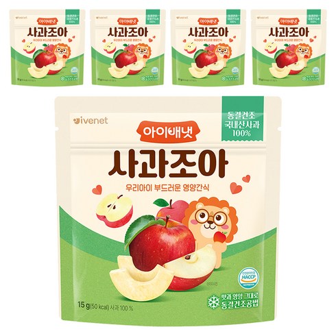 아이배냇 사과 조아 과일칩, 15g, 5개