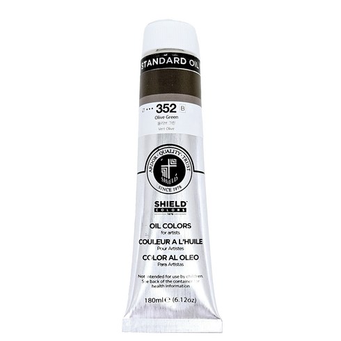 쉴드 스탠다드 유화물감 전문가용 352 OLIVE GREEN, 180ml, 1개