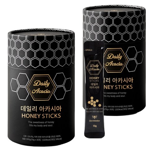 비마스터 데일리 천연 아카시아 꿀스틱 30p, 300g, 2개