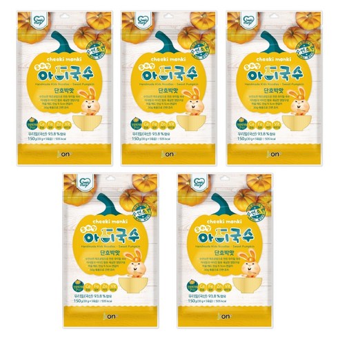 치키몽키 우리밀 아이국수, 단호박맛, 150g, 5개