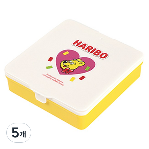 하리보 치즈 컷팅 케이스, 옐로우, 5개