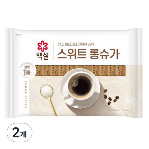 백설 스위트 롱슈가 하얀설탕, 500g, 2개