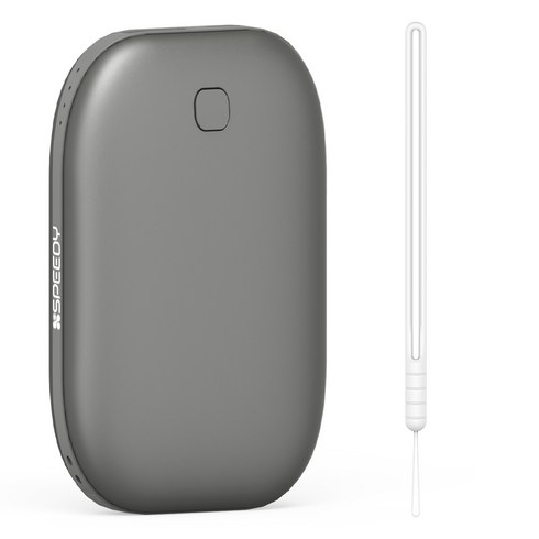 스피디 양면발열 손난로 겸용 보조배터리 5200mAh, 다크그레이, SPE-B2DHWP01