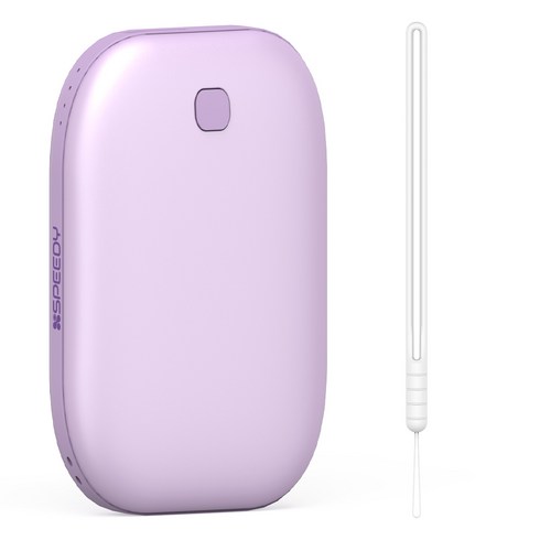 스피디 양면발열 손난로 겸용 보조배터리 5200mAh, SPE-B2DHWP01, 퍼플
