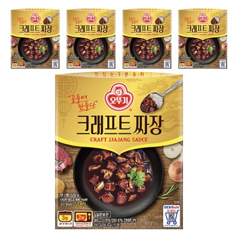 오뚜기 크래프트 짜장, 200g, 5개