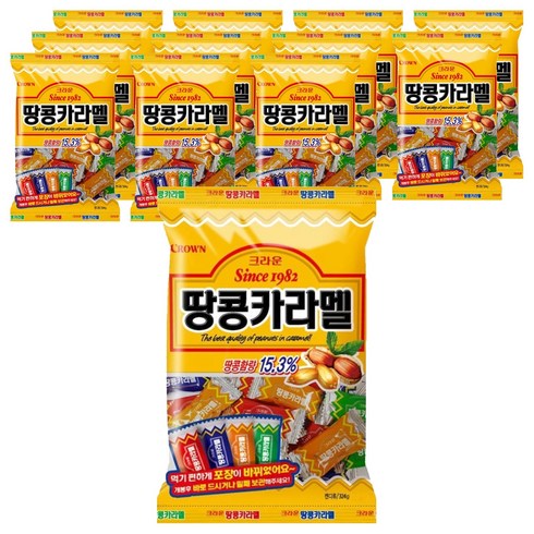 크라운 땅콩카라멜, 324g, 12개