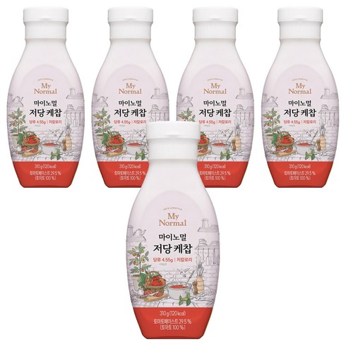 마이노멀 저당 케찹, 310g, 5개