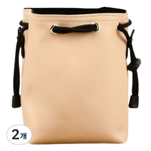데이소이 컬러풀 방수 카메라 렌즈 파우치 L, 단일상품(베이지), 2개