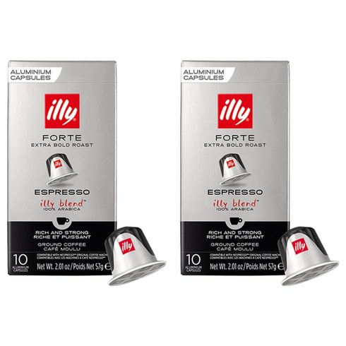 일리 엑스트라 볼드 로스트 에스프레소 그라운드 네스프레소 호환 캡슐커피, 5.7g, 10개입, 2개