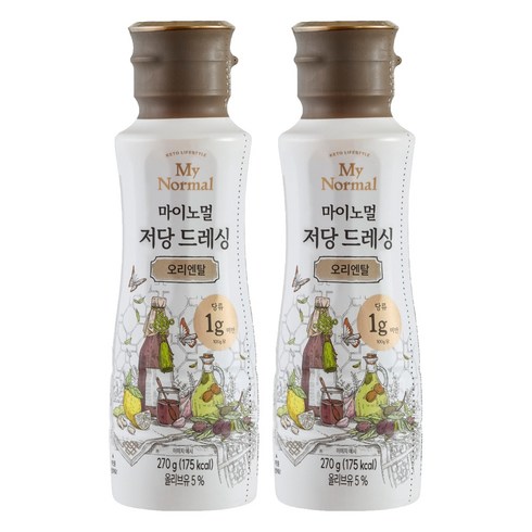 마이노멀 저당 오리엔탈 드레싱, 270g, 2개