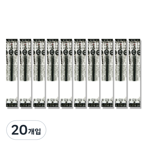 제브라 젤잉크 JF 리필심 0.4mm, 흑색, 20개