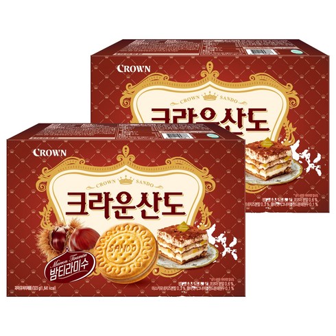 크라운산도 밤 티라미수, 323g, 2개
