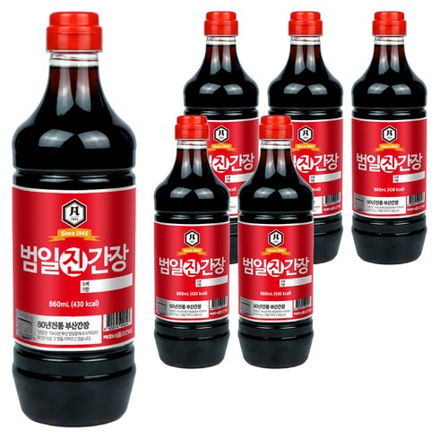 범일 진간장, 860ml, 6개