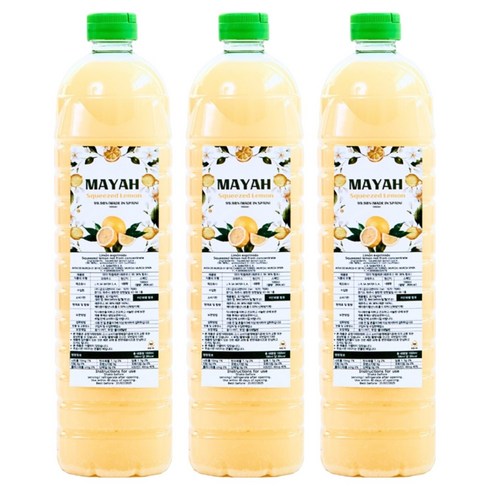 마야 NFC 착즙 레몬, 3개, 1L