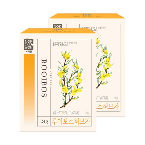 녹차원 루이보스 허브차, 1.2g, 20개입, 2개